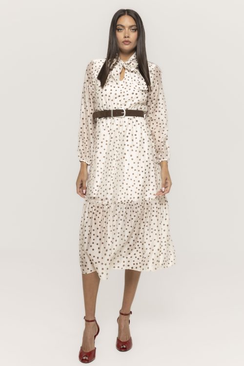 Rochie cu funda si buline Angelina