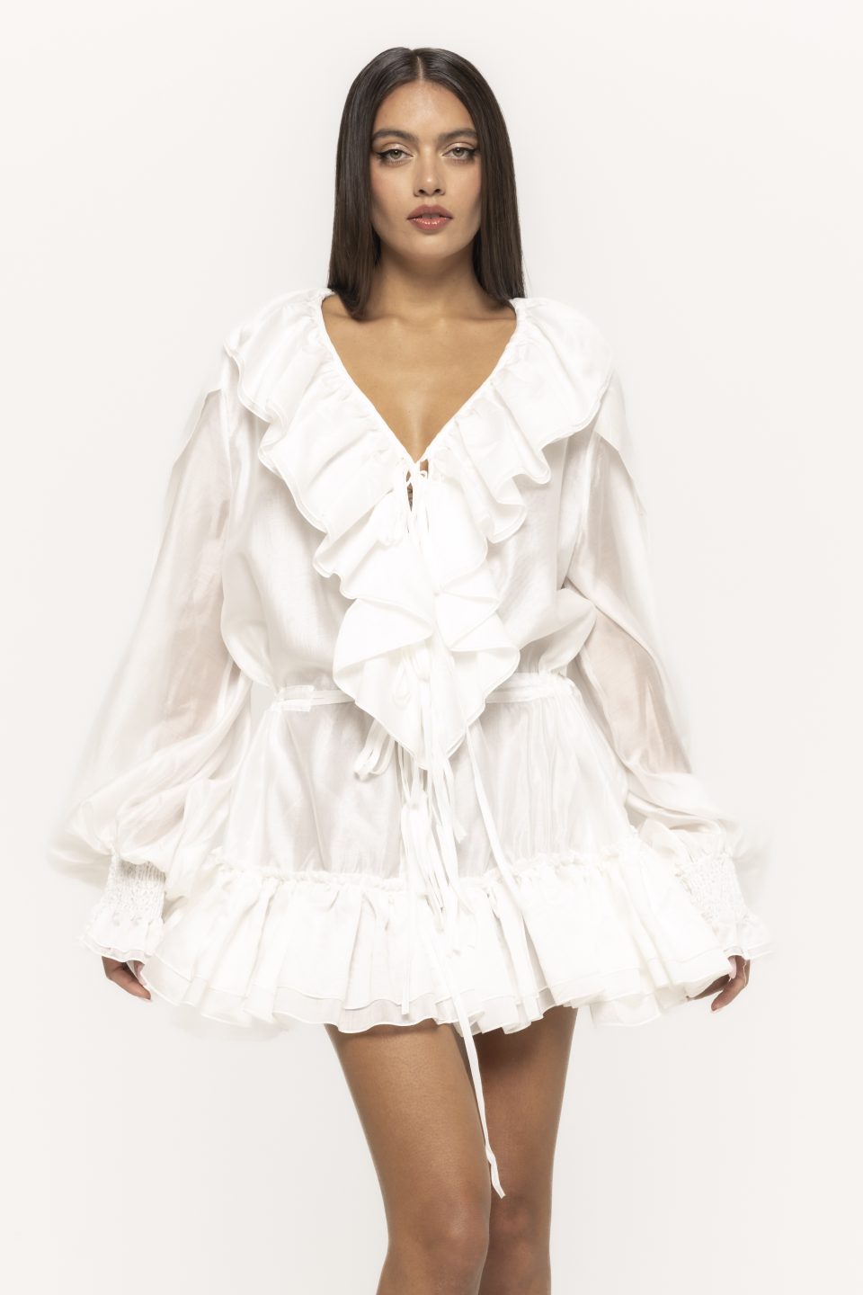 Rochie scurta cu volane Clara