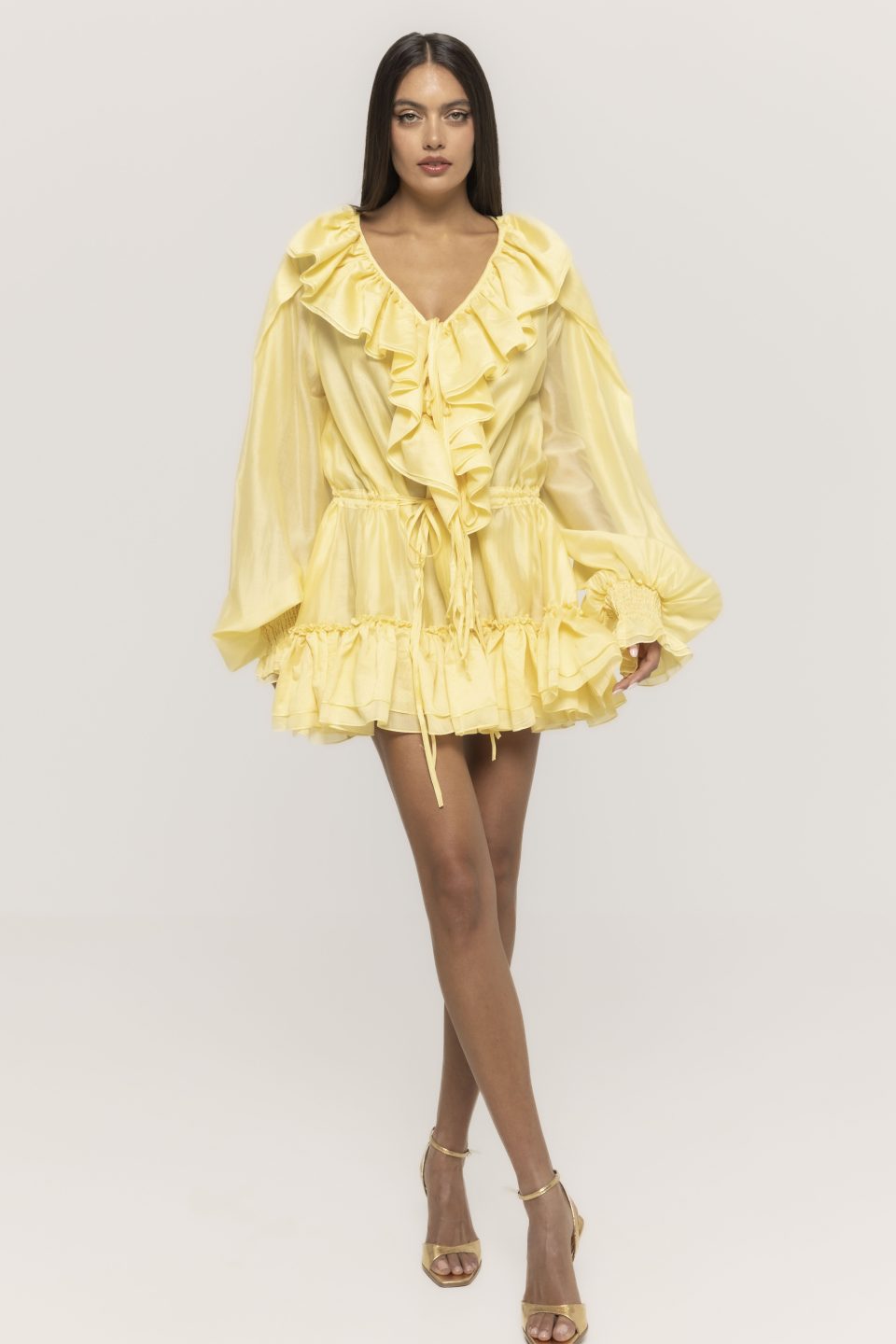 Rochie scurta cu volane Clara