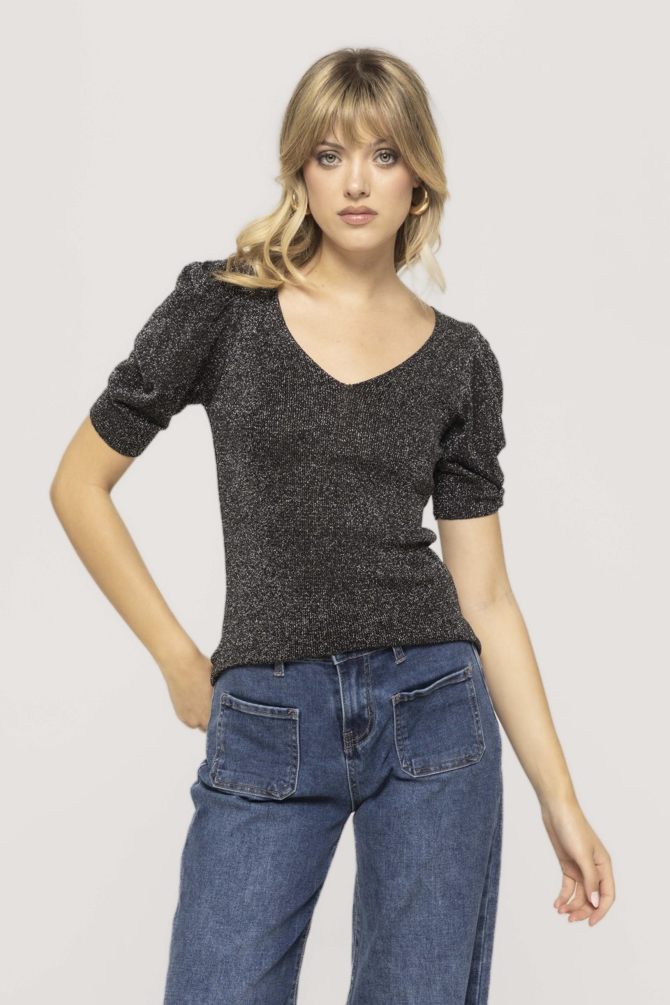 Bluza casual cu sclipici Marta