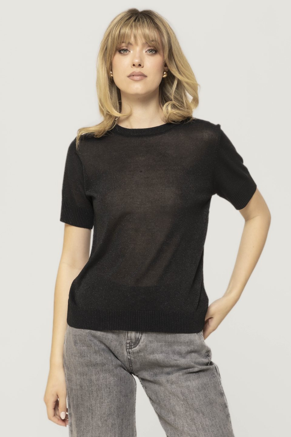 Bluza casual cu sclipici Ozana