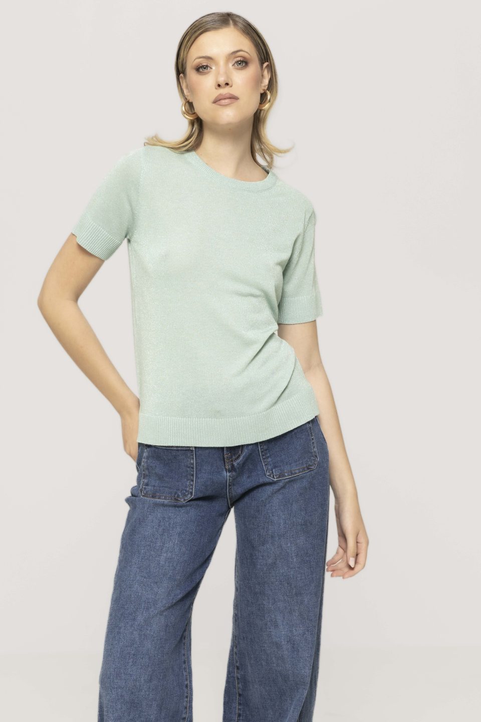 Bluza casual cu sclipici Ozana