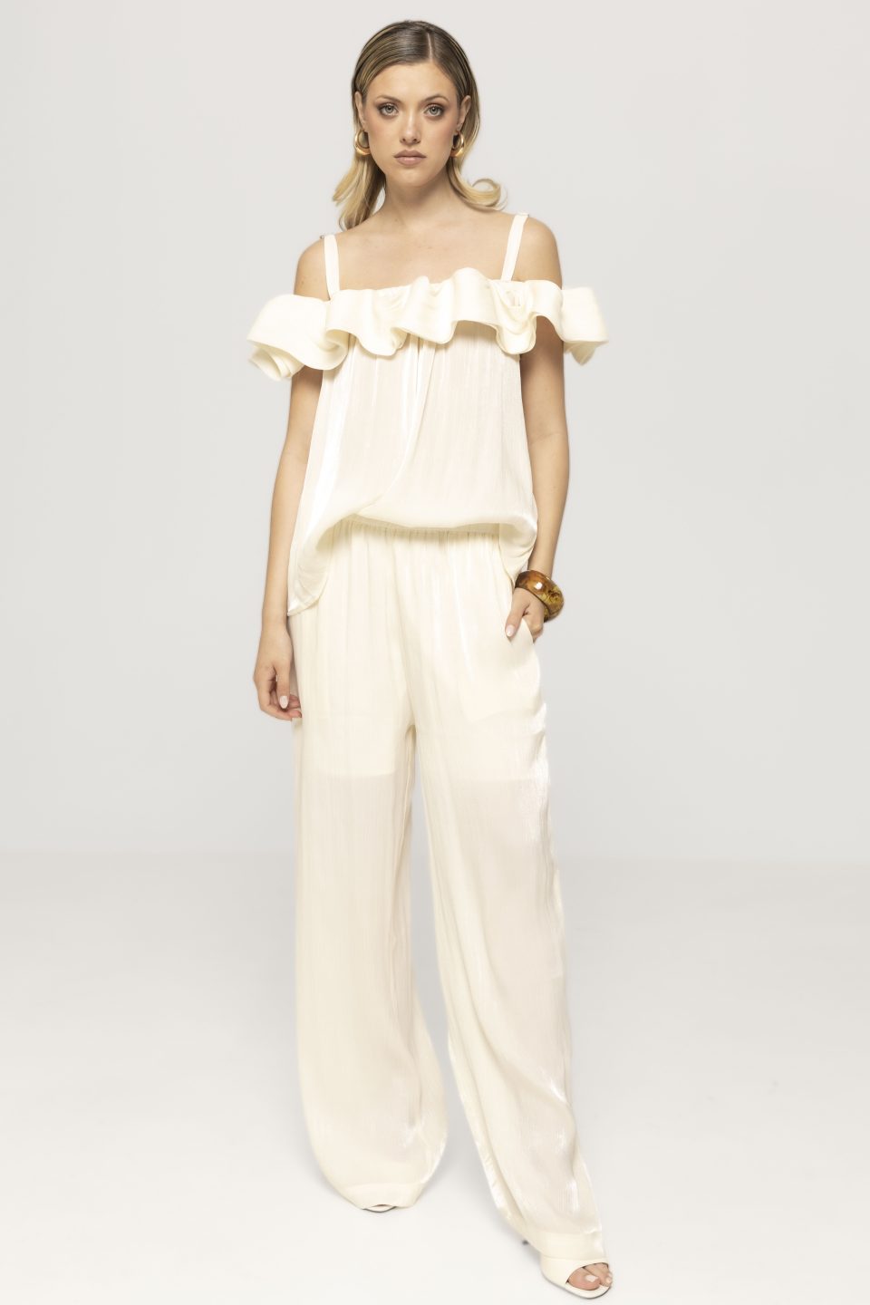 Pantalon satinat Daria