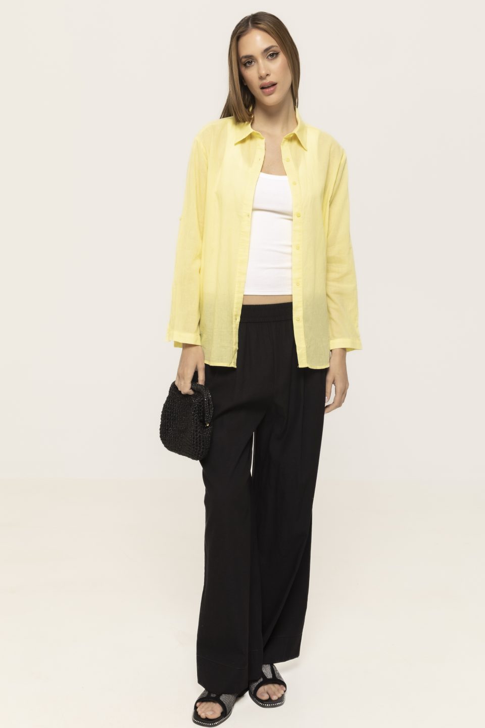 Pantalon casual cu elastic Ruxi