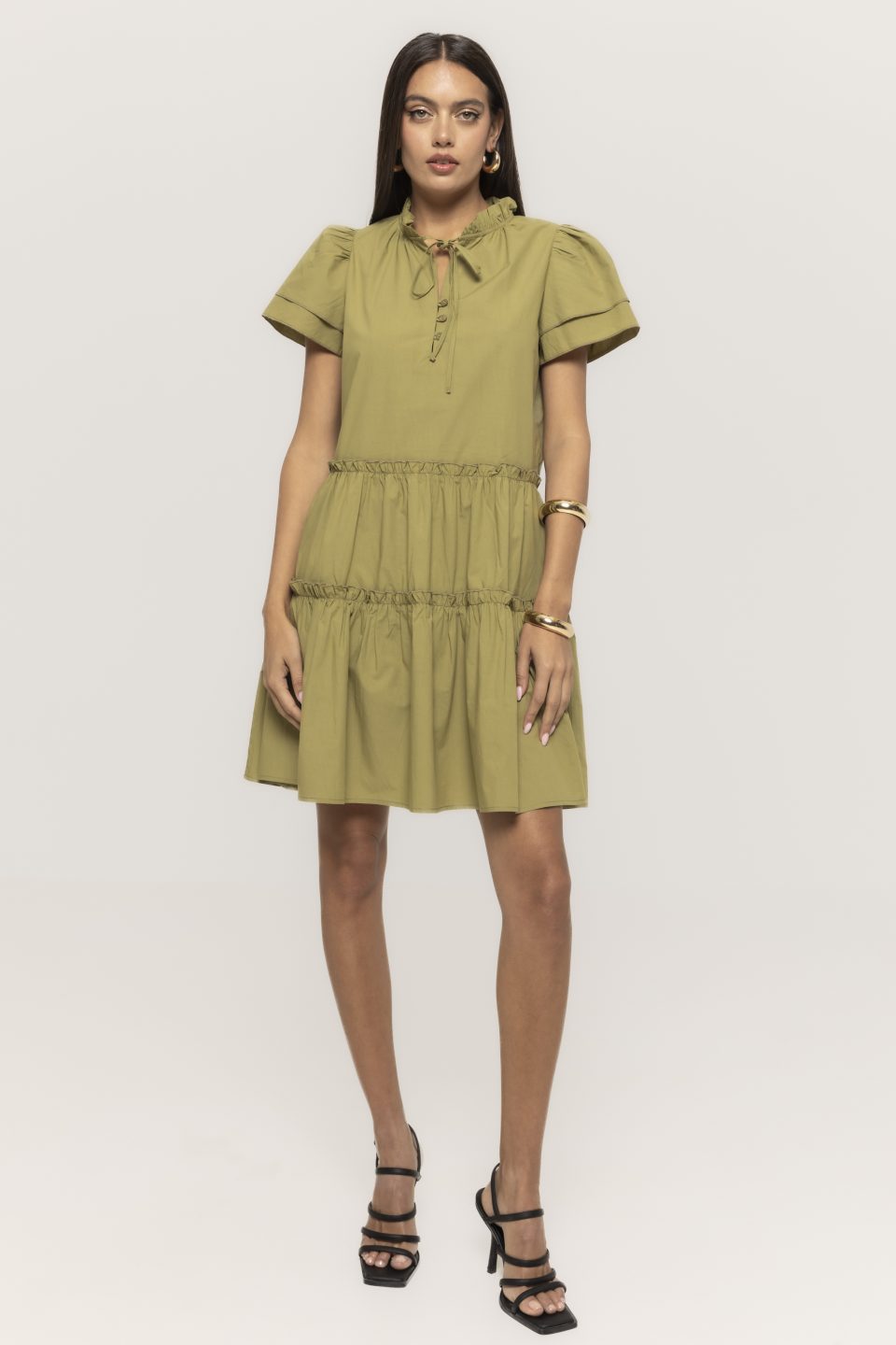 Rochie mini cu maneci bufante Despina