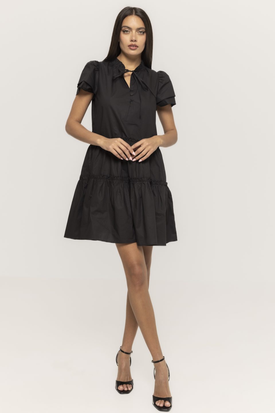 Rochie mini cu maneci bufante Despina