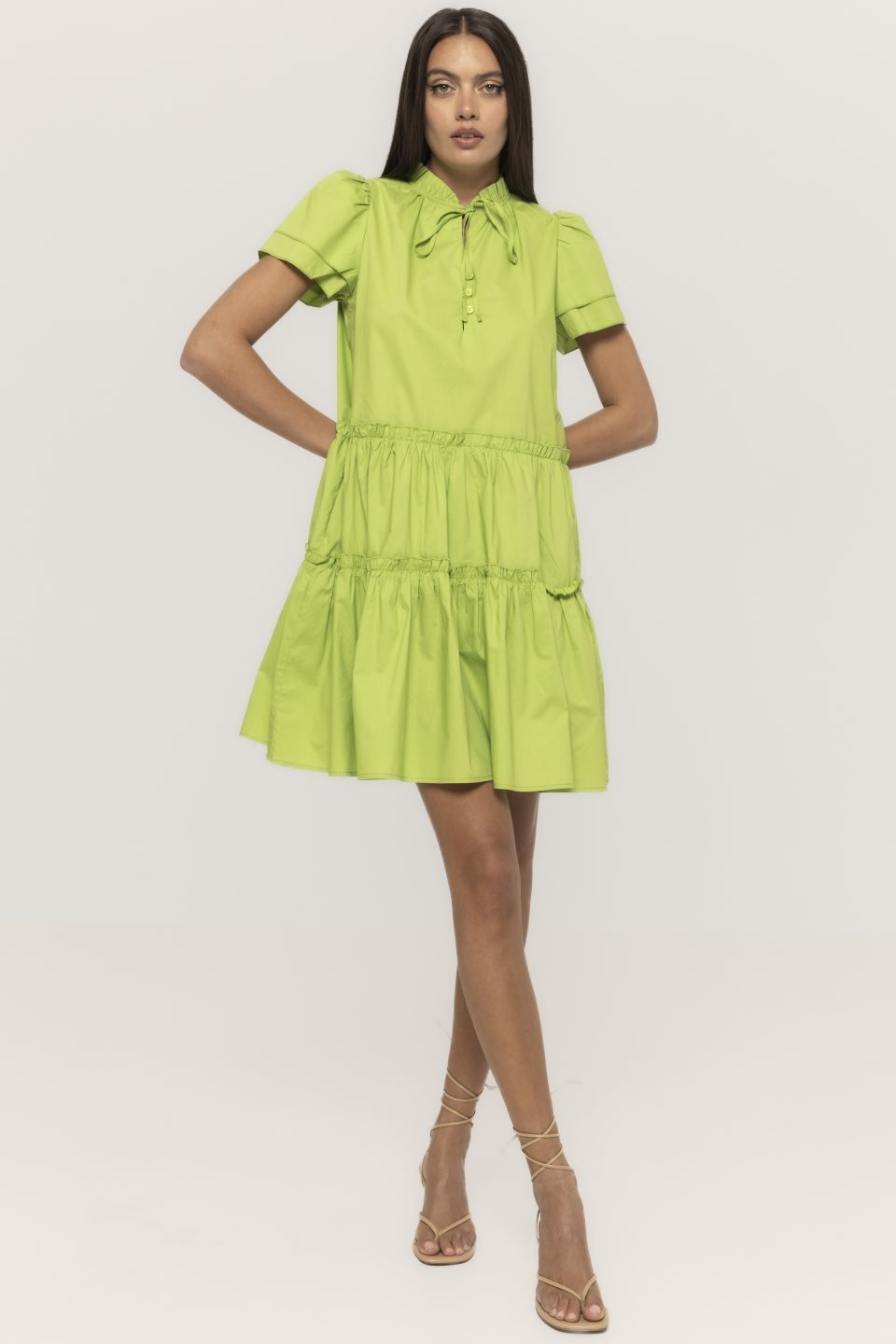 Rochie mini cu maneci bufante Despina