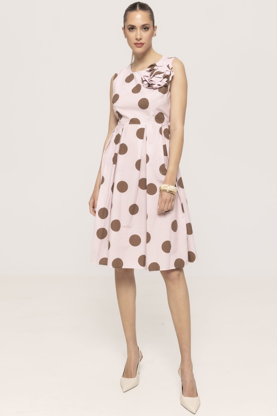 Rochie cu imprimeu buline Donna