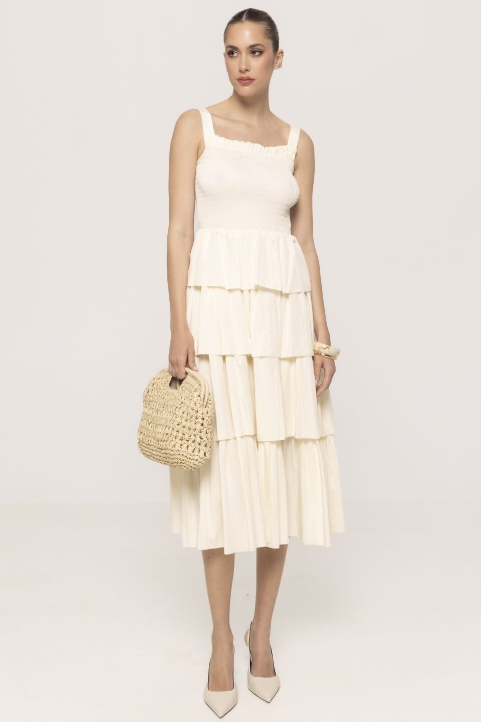 Rochie elastica cu volane Ilinca