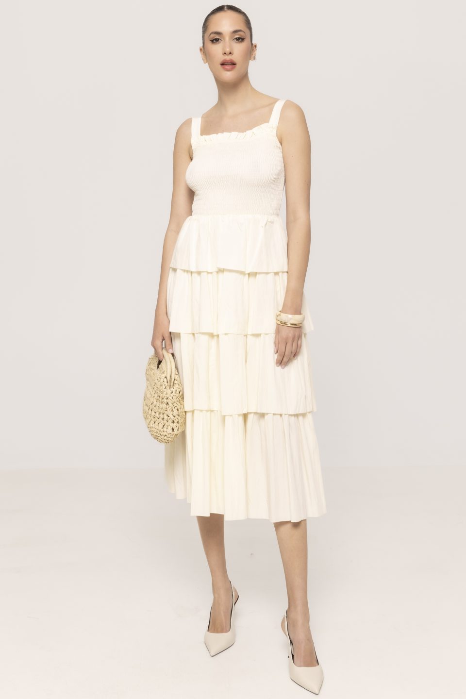 Rochie elastica cu volane Ilinca