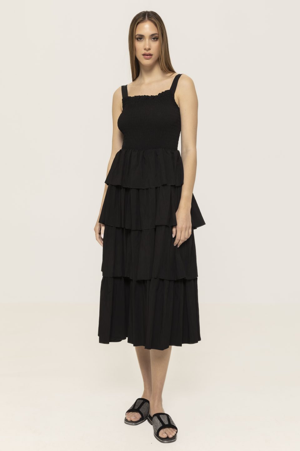 Rochie elastica cu volane Ilinca