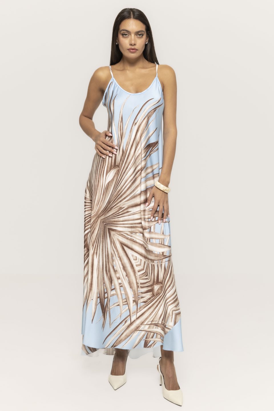 Rochie lunga satinata Luminita