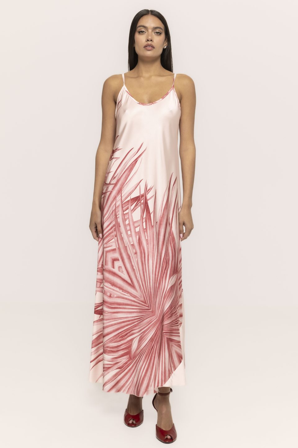 Rochie lunga satinata Luminita