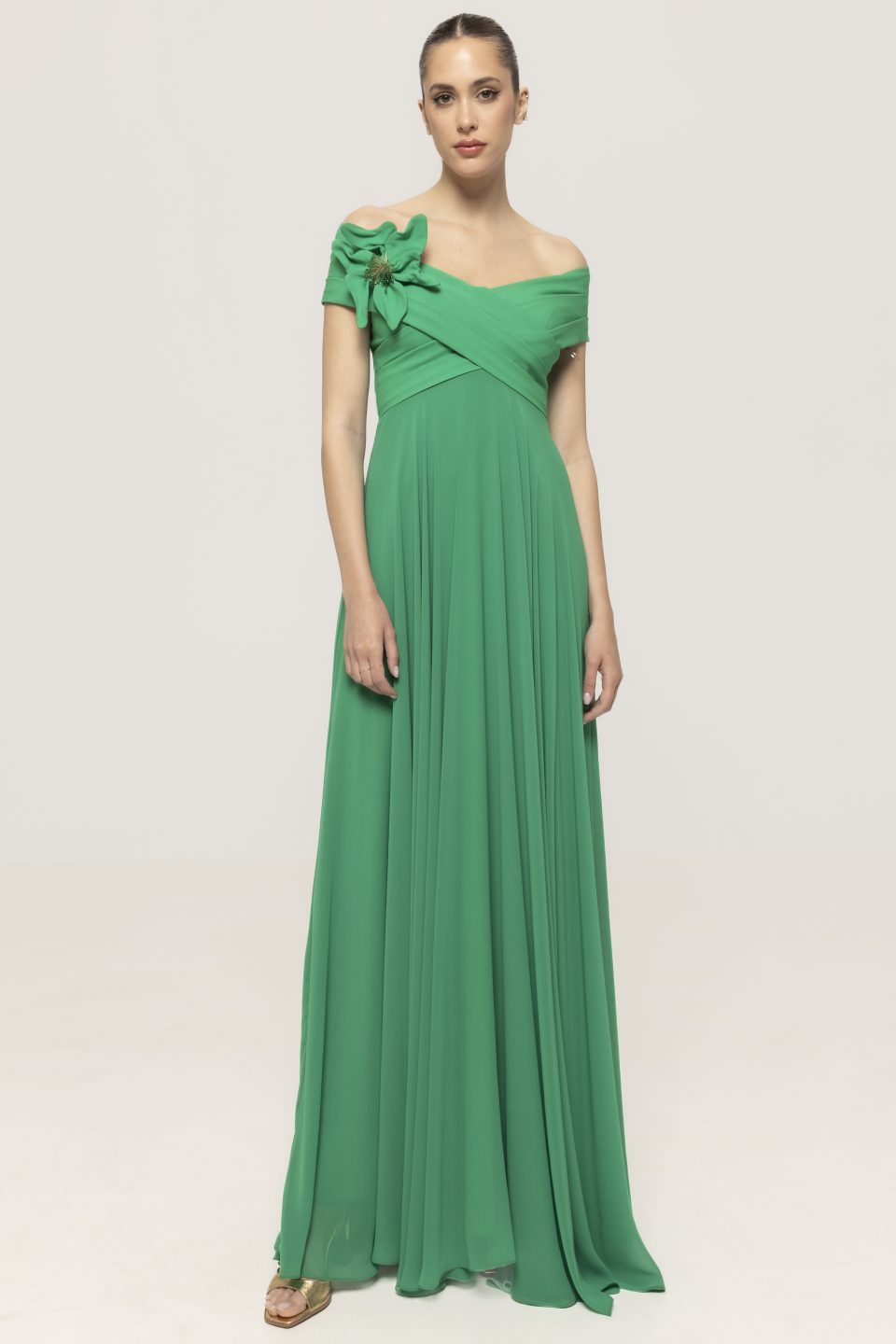 Rochie de seara cu aplicatie floare Myrra