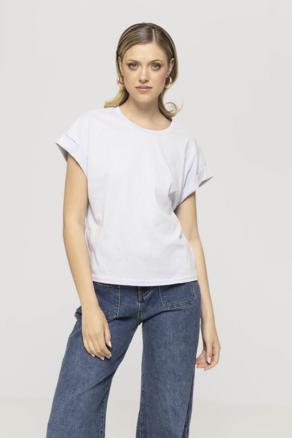 Tricou casual cu sclipici Aida
