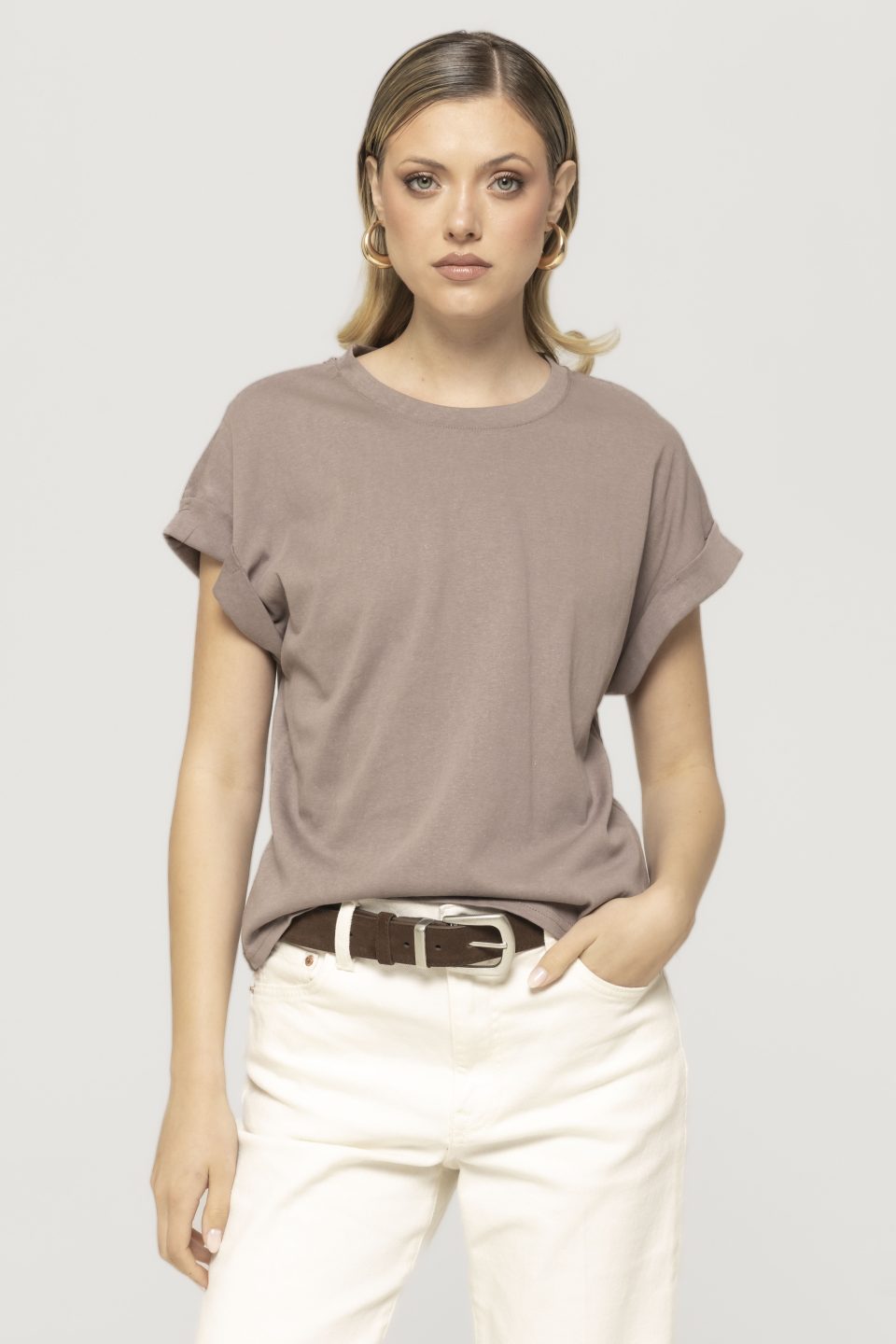 Tricou casual cu sclipici Aida
