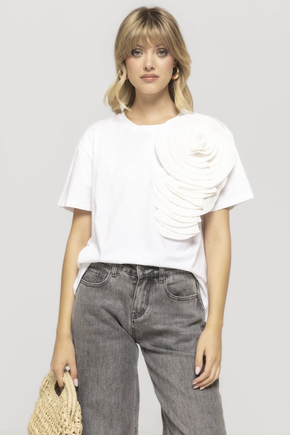 Tricou cu aplicatie floare Ivy