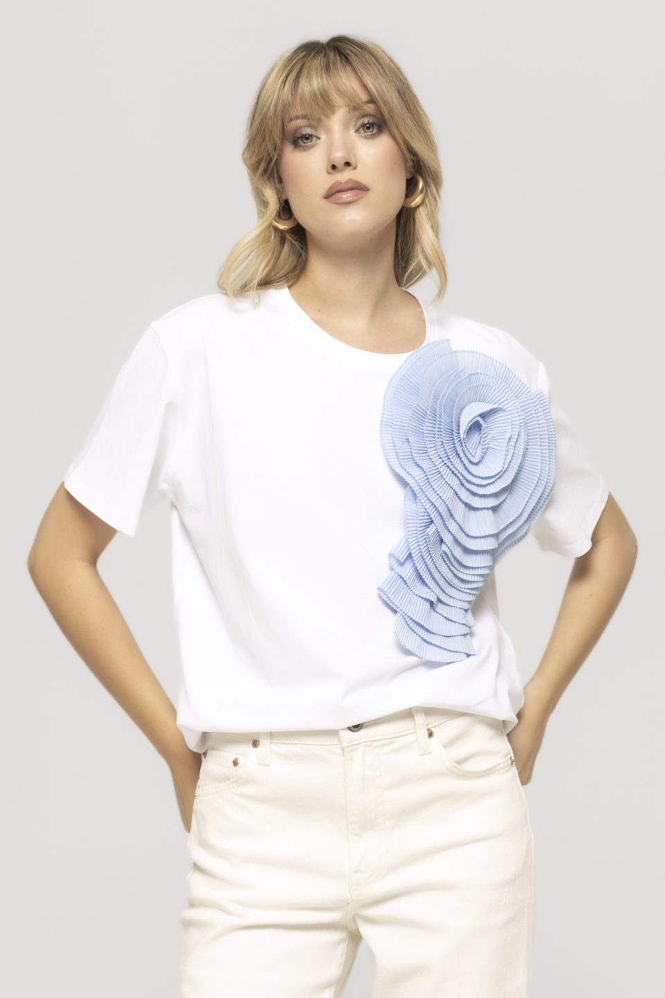 Tricou cu aplicatie floare Ivy