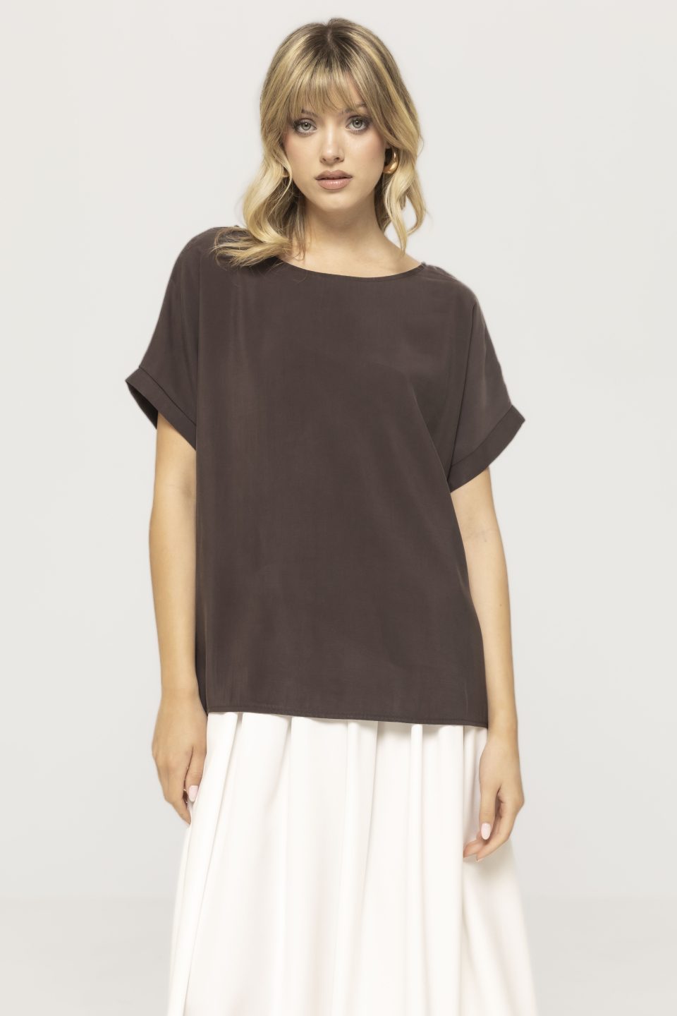 Bluza casual cu nasture la spate Jane
