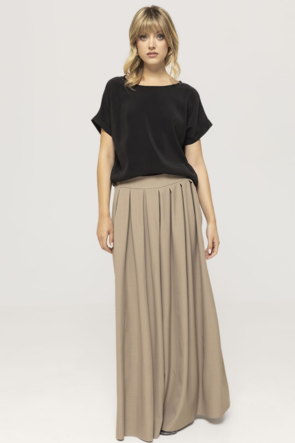Pantalon evazat cu pense Adele
