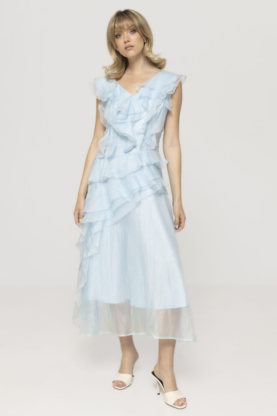 Rochie eleganta cu volane Cristina