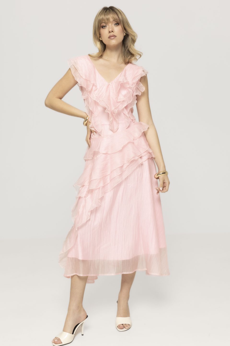 Rochie eleganta cu volane Cristina