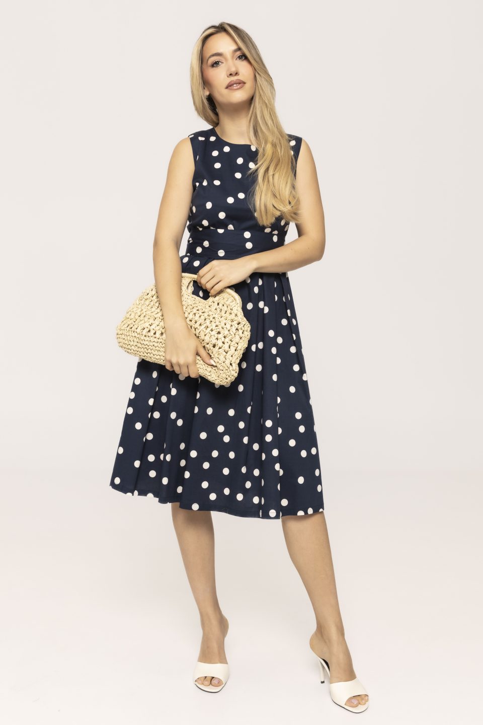 Rochie cambrata cu buline Ronnie