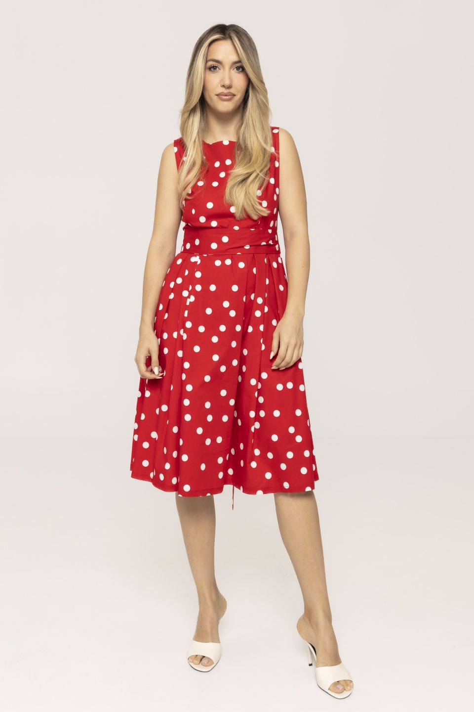 Rochie cambrata cu buline Ronnie