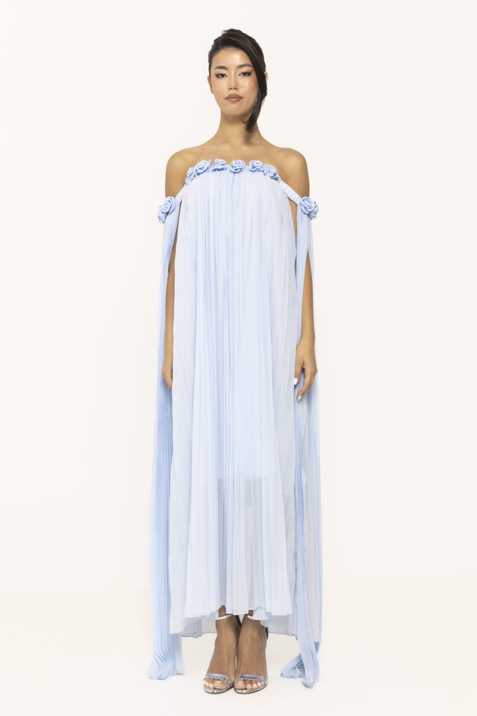Rochie eleganta cu aplicatii flori Agatha