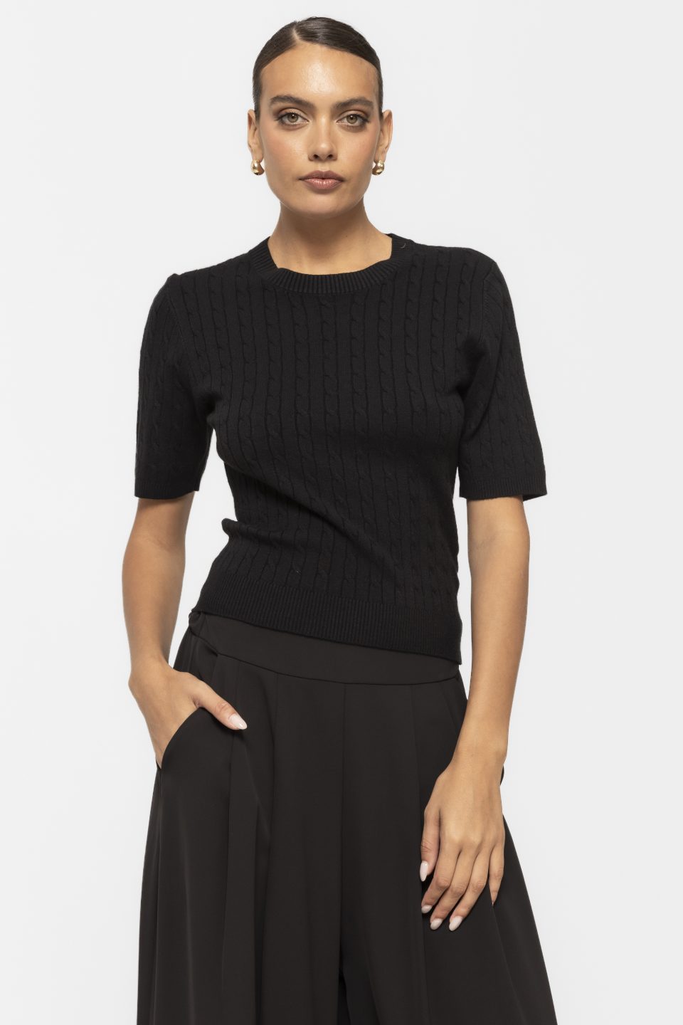 Pulover cu maneca scurta casual Giulia