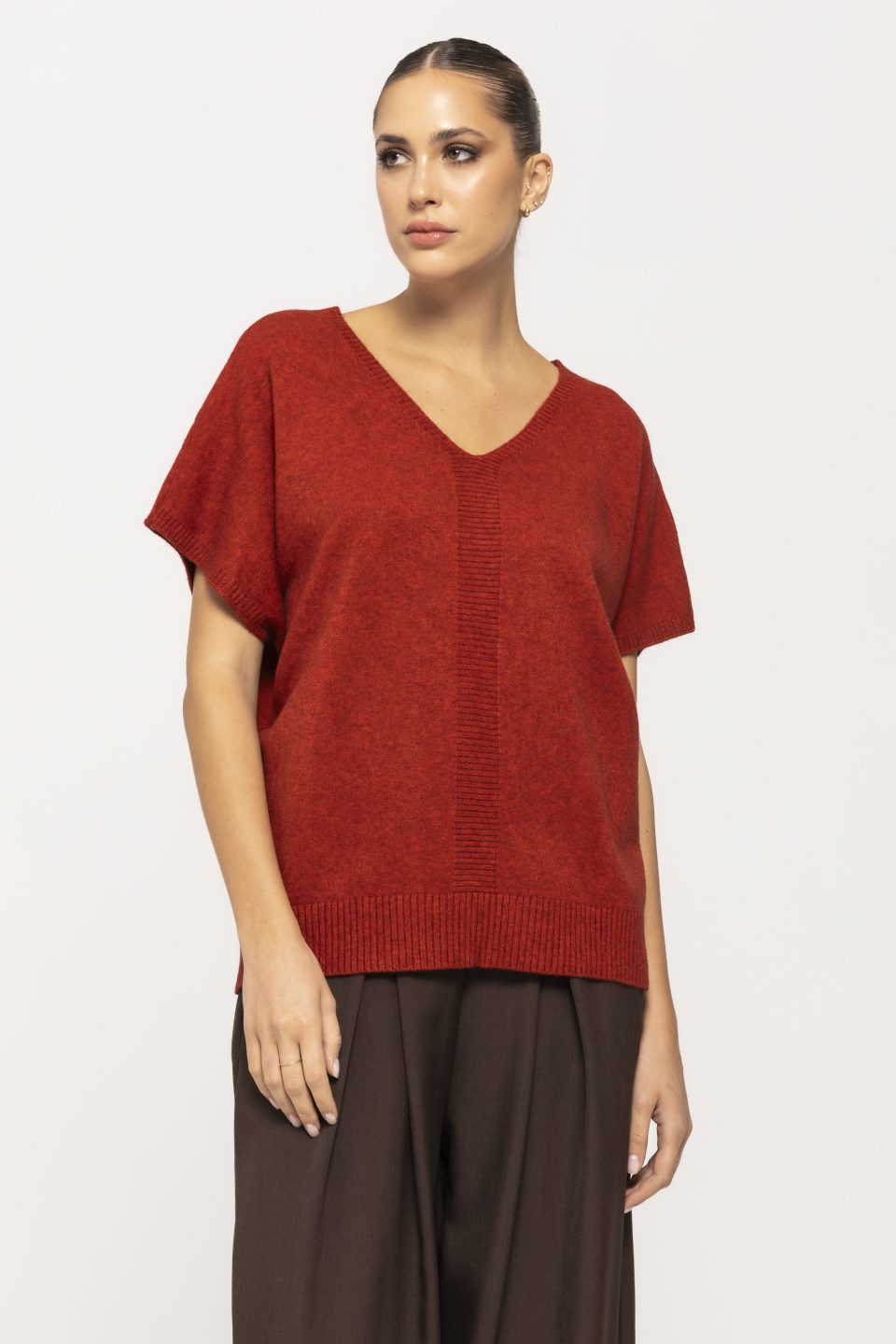 Pulover lejer cu maneca scurta Lucia