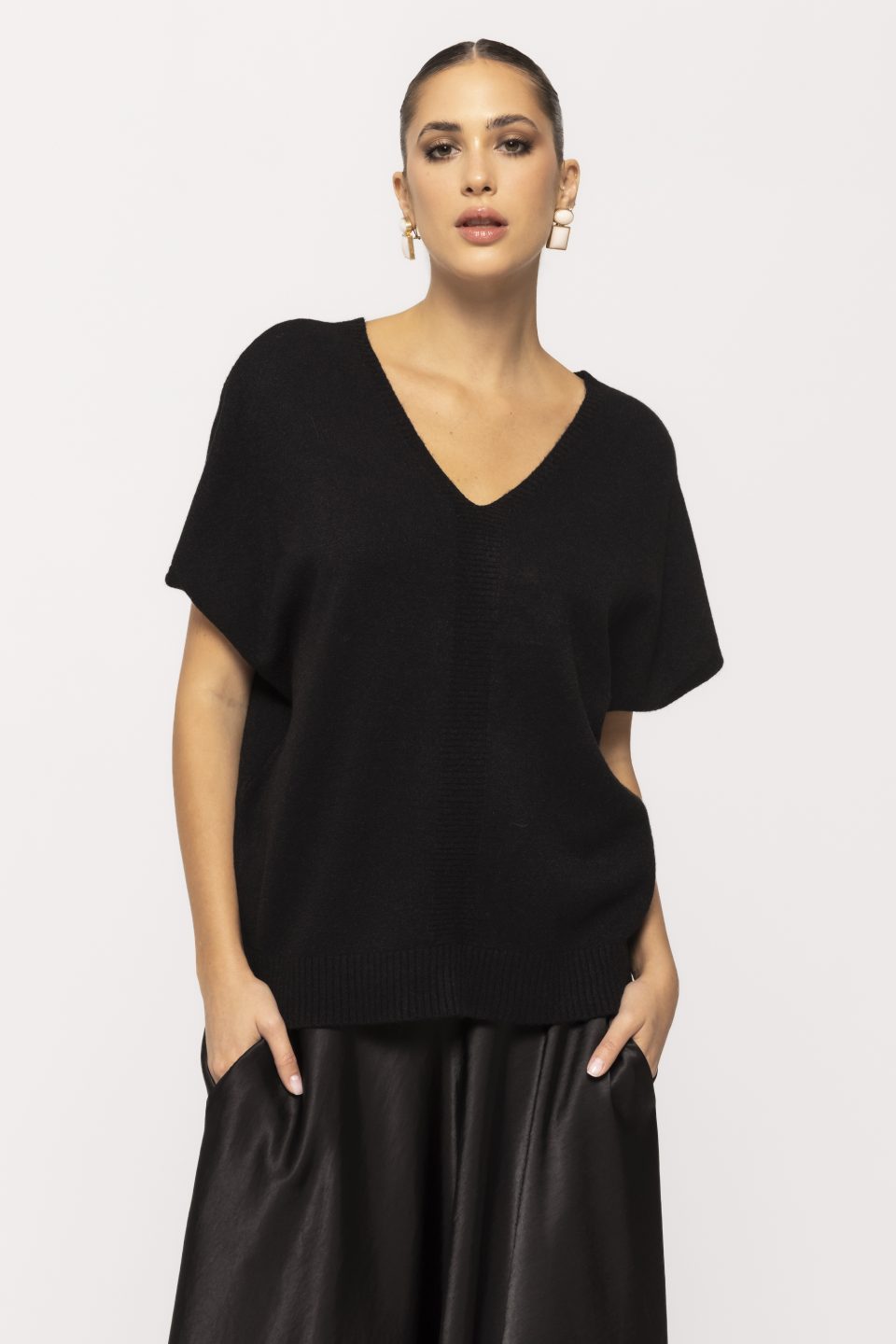 Pulover lejer cu maneca scurta Lucia