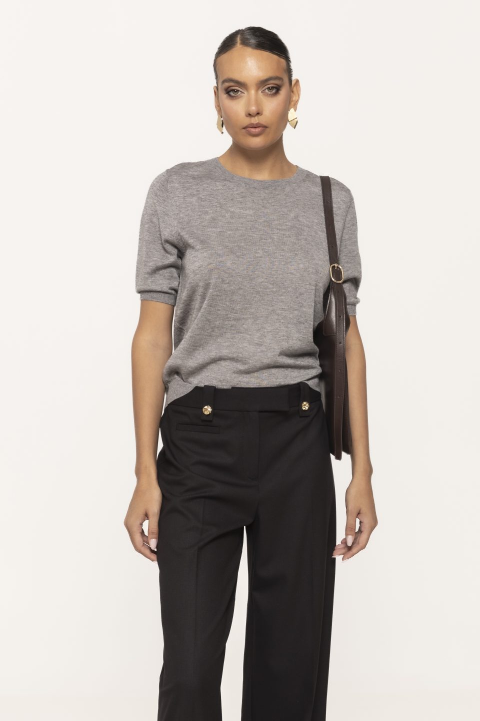 Pulover casual cu maneca scurta Dora