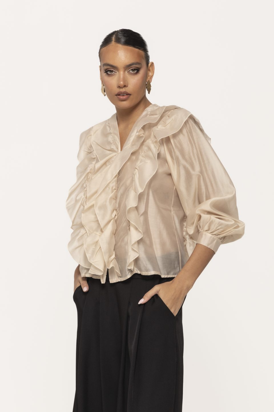 Bluza cu volanase Nancy
