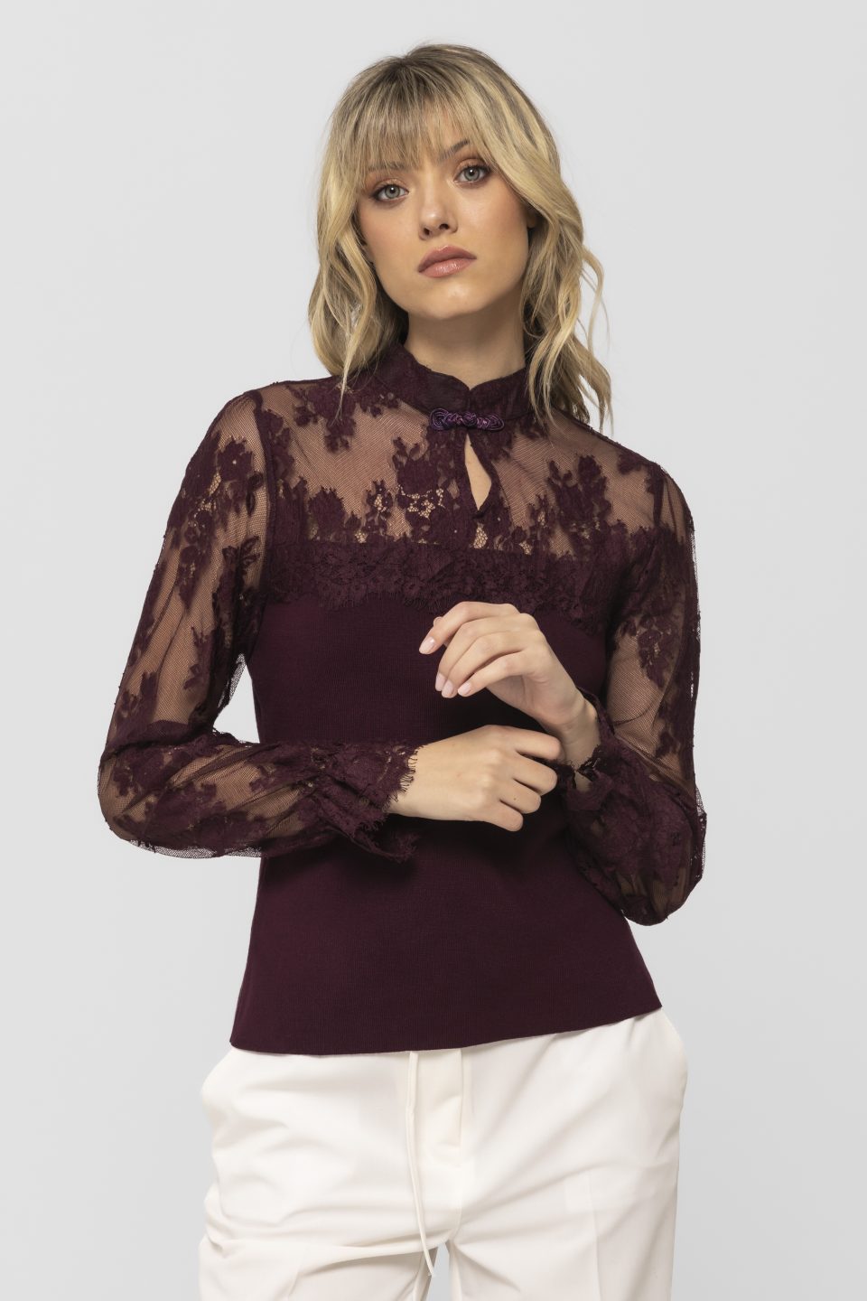 Bluza eleganta cu dantela Vera