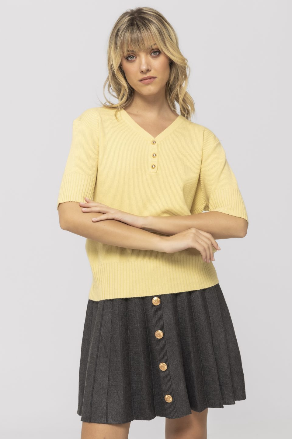 Pulover casual cu  maneca scurta Agnes