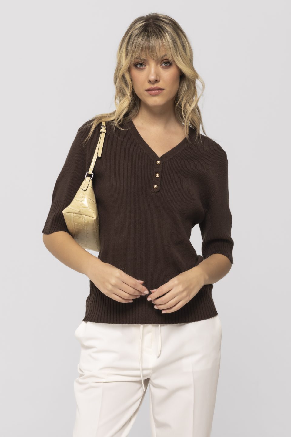 Pulover casual cu  maneca scurta Agnes
