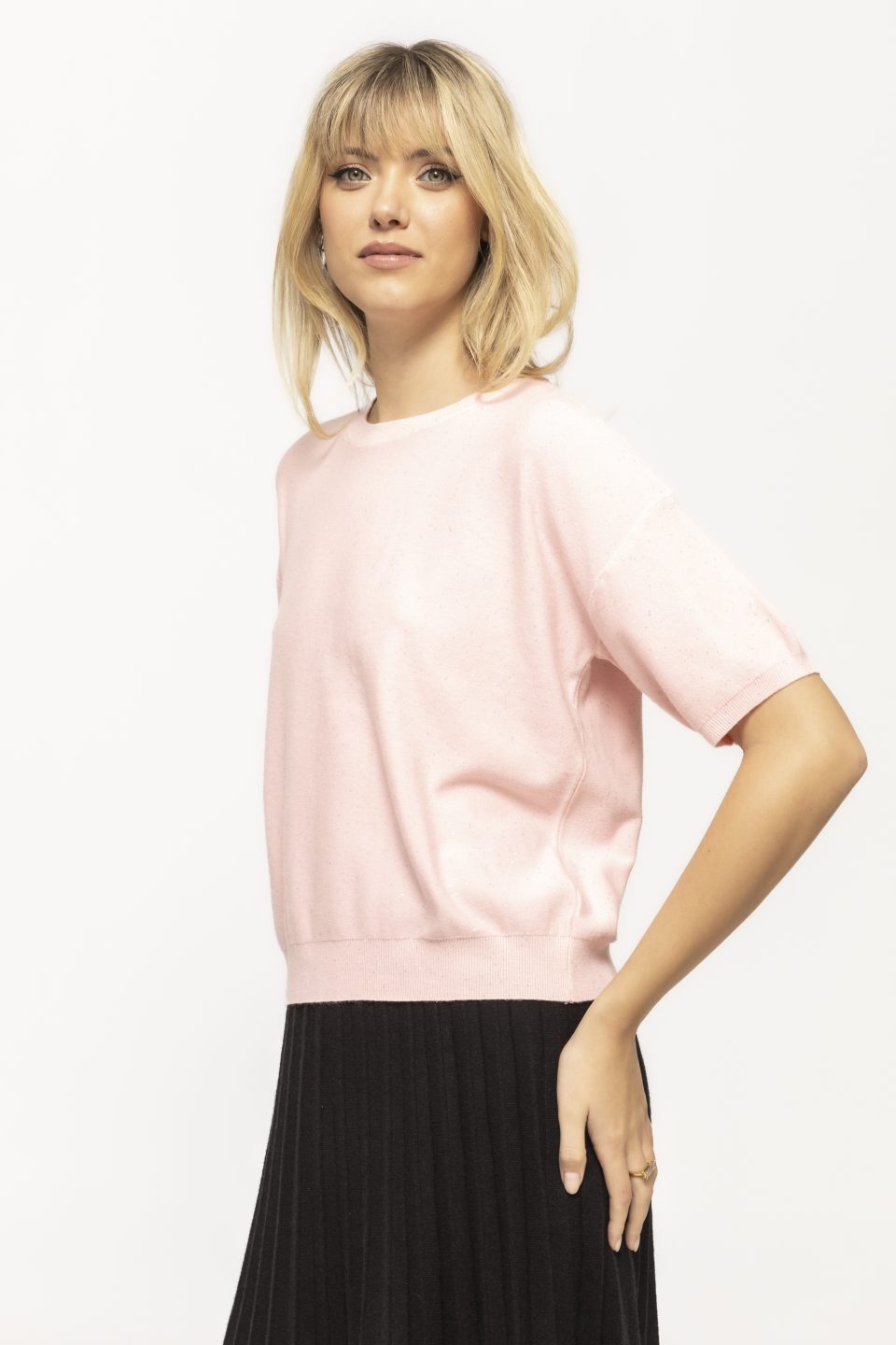 Pulover casual cu maneca scurta Catinca