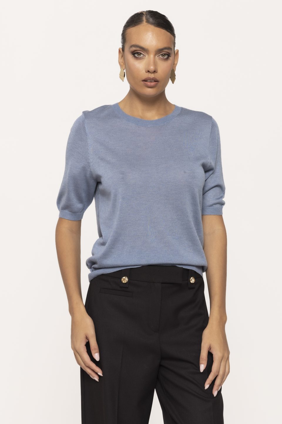 Pulover casual cu maneca scurta Dora