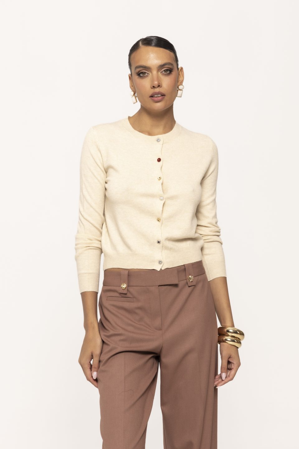Pulover casual cu nasturi Look