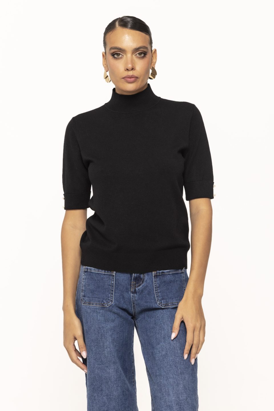 Pulover casual cu maneca scurta Otilia
