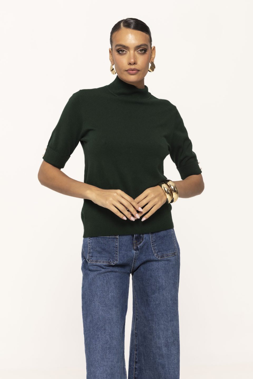 Pulover casual cu maneca scurta Otilia