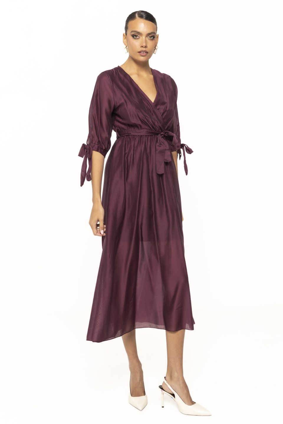 Rochie midi cu cordon in talie Daria