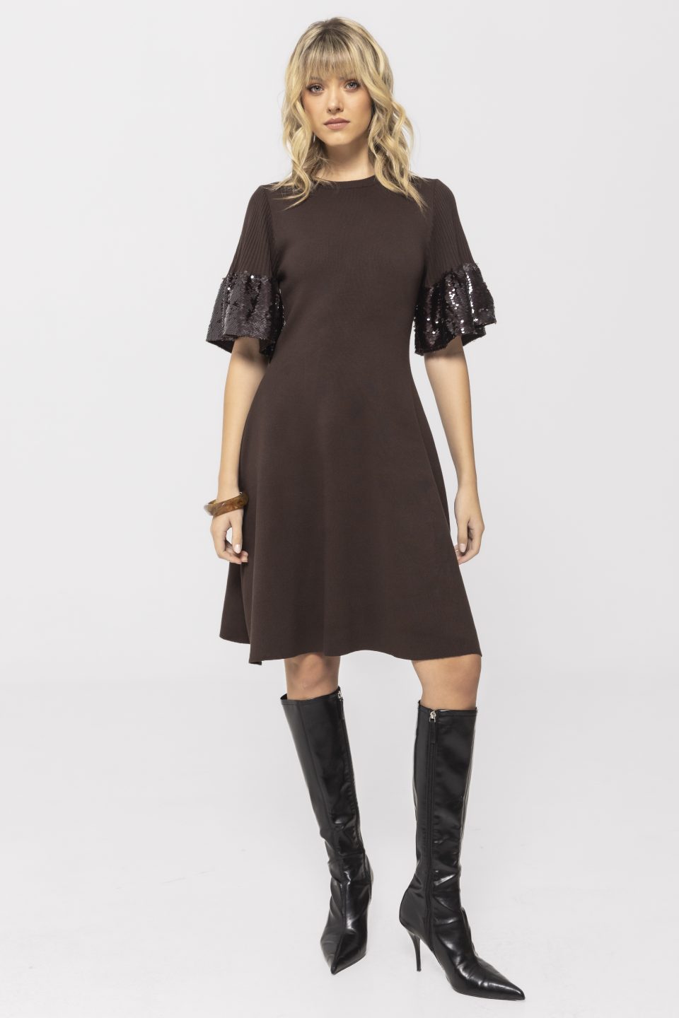 Rochie cu paiete la maneca Melisa