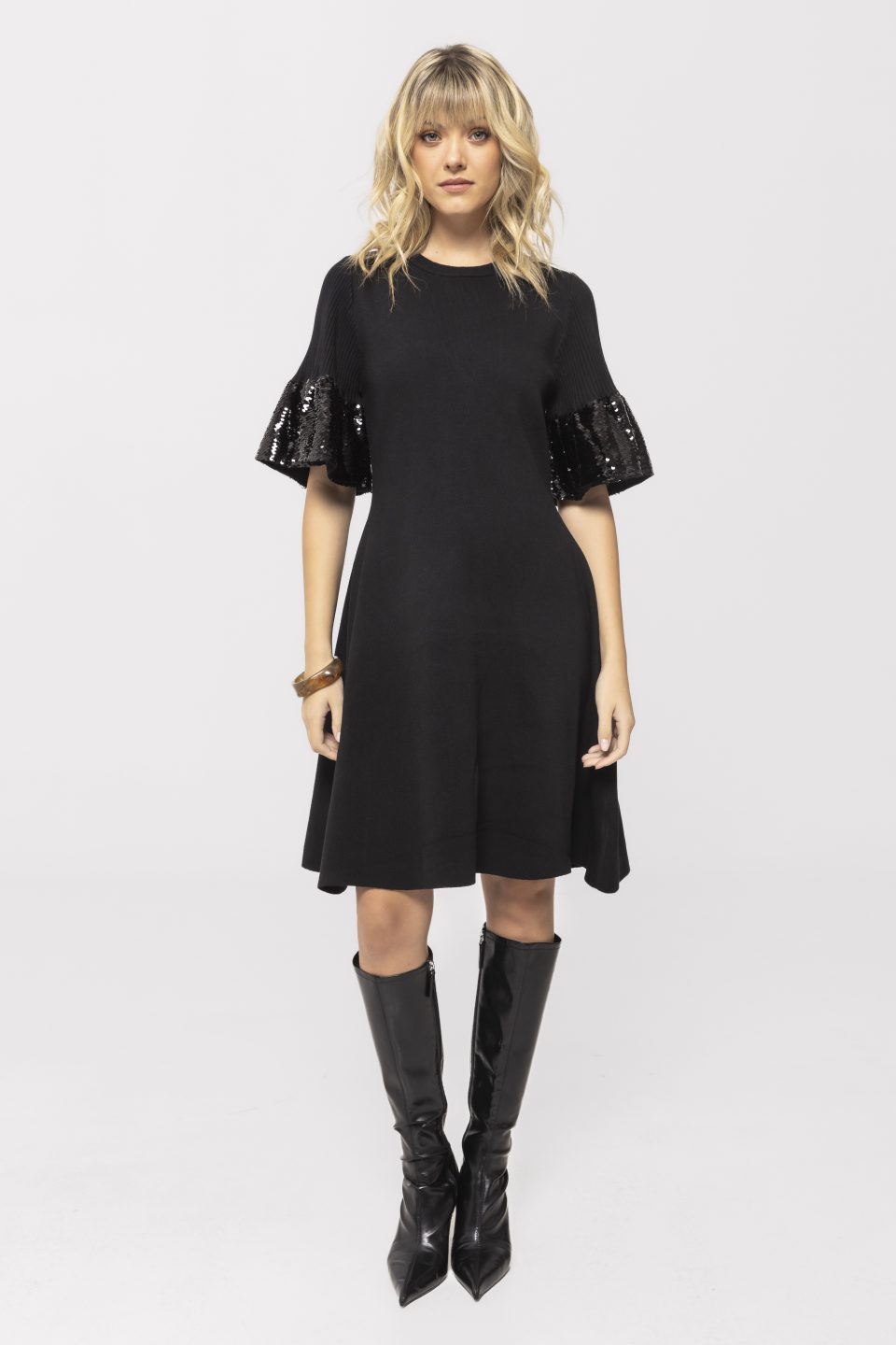 Rochie cu paiete la maneca Melisa