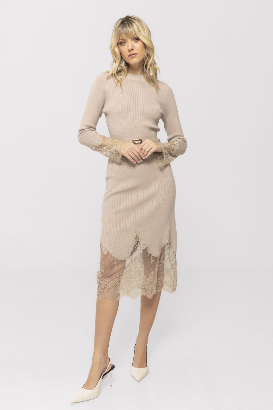 Rochie de tricot cu dantela Verona