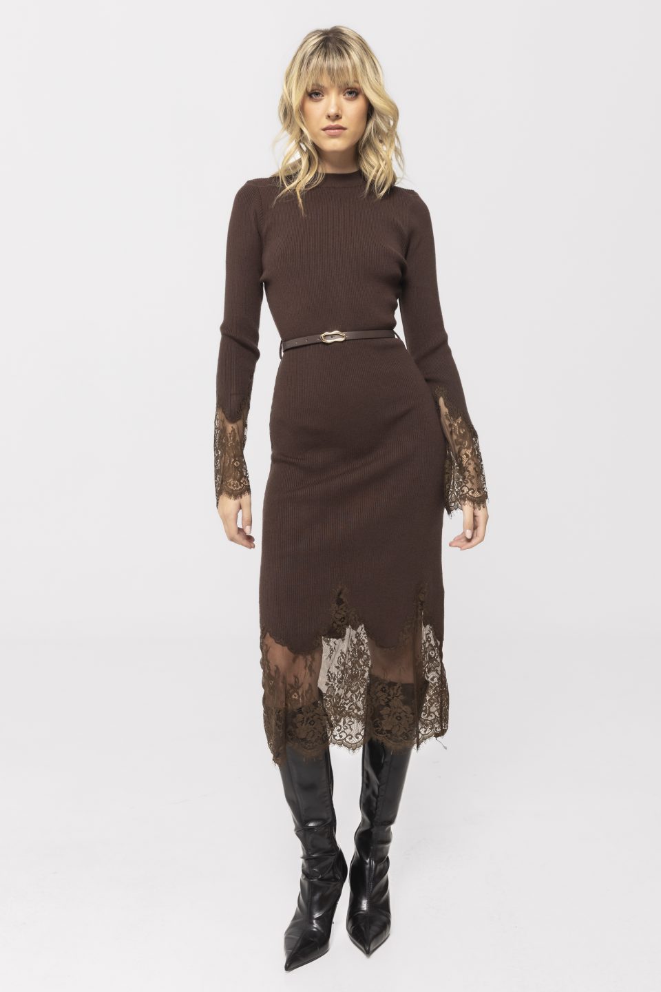 Rochie de tricot cu dantela Verona