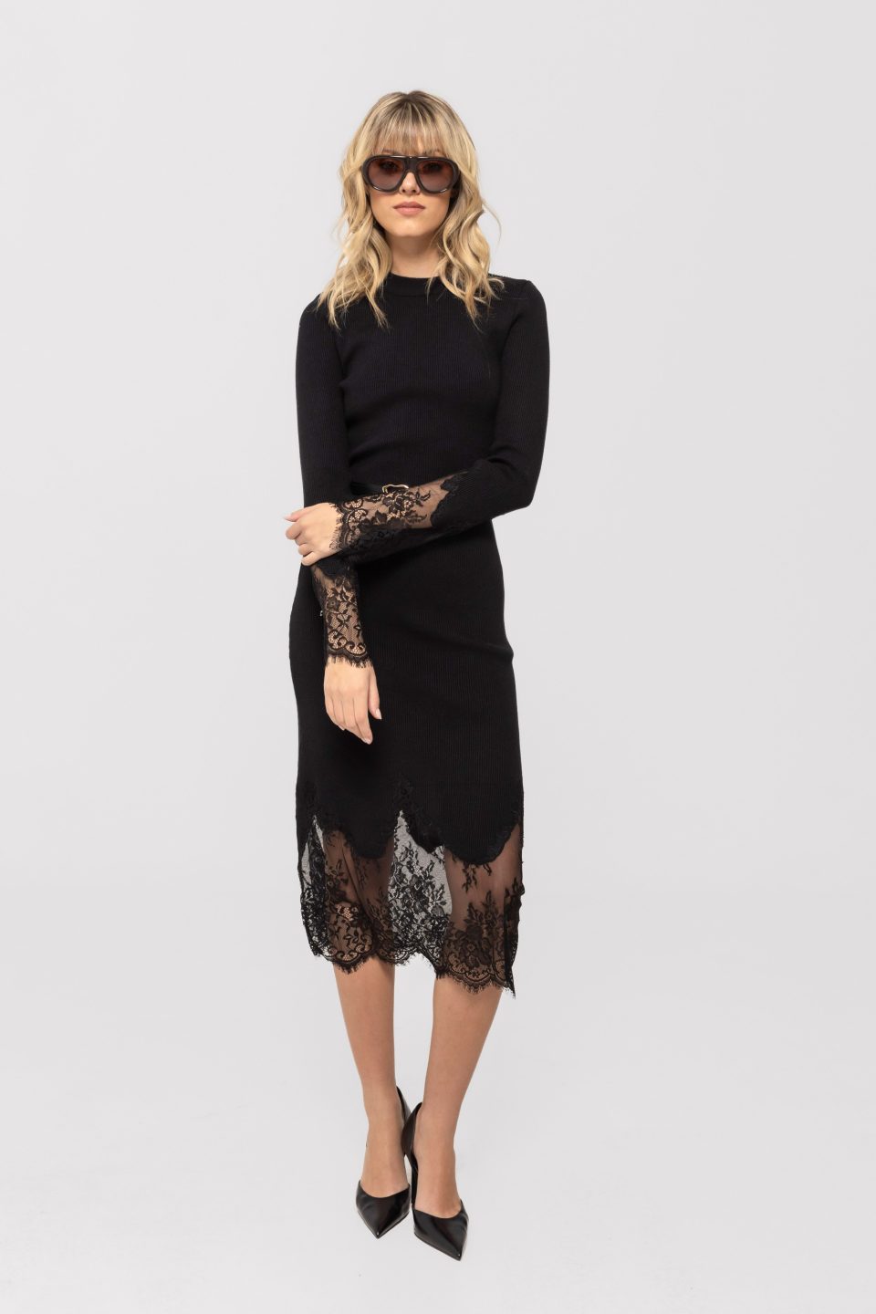 Rochie de tricot cu dantela Verona