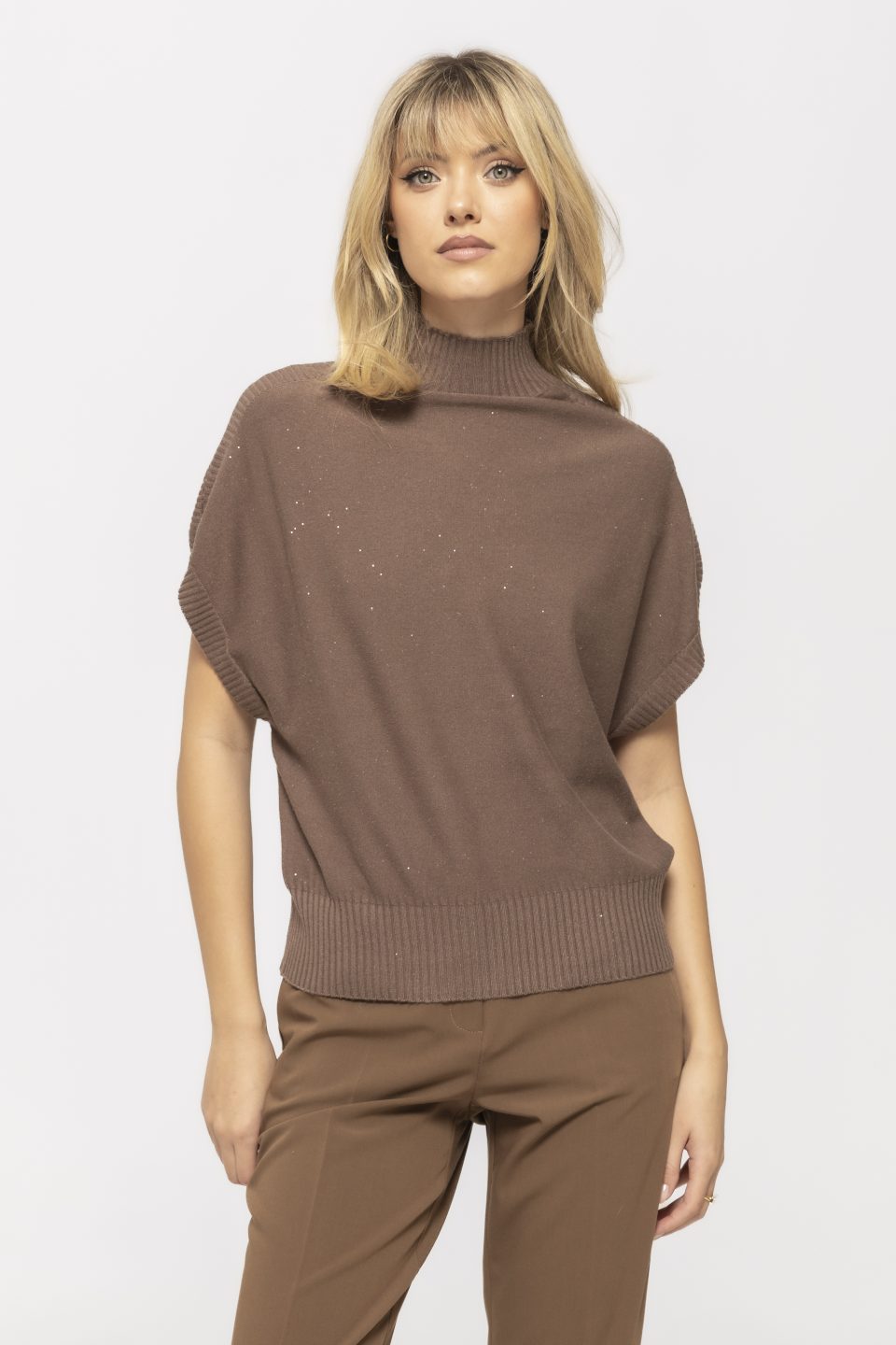Top din tricot cu paiete Doris