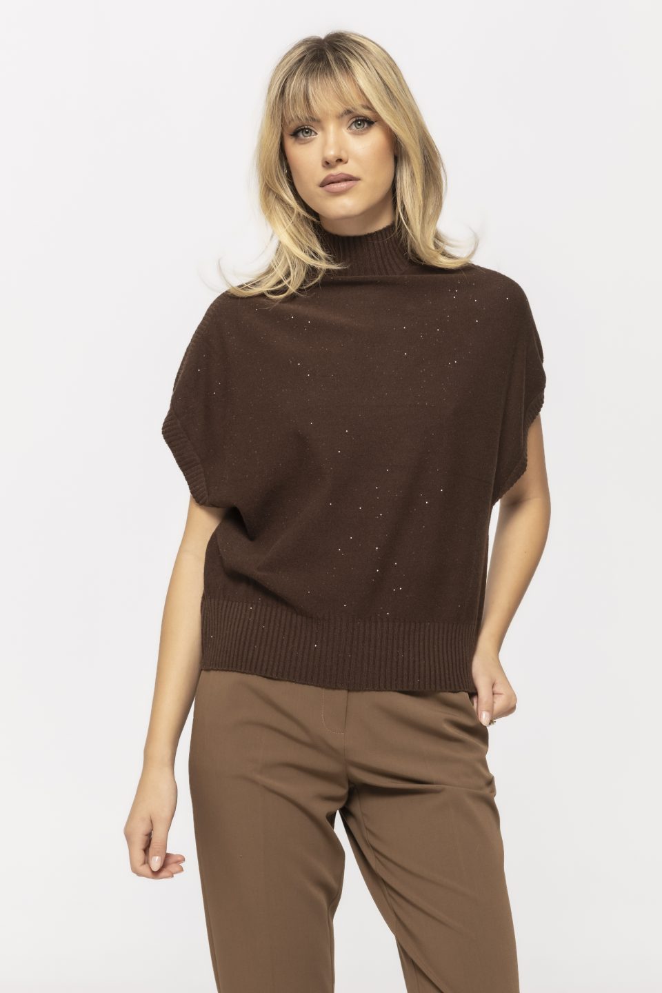 Top din tricot cu paiete Doris